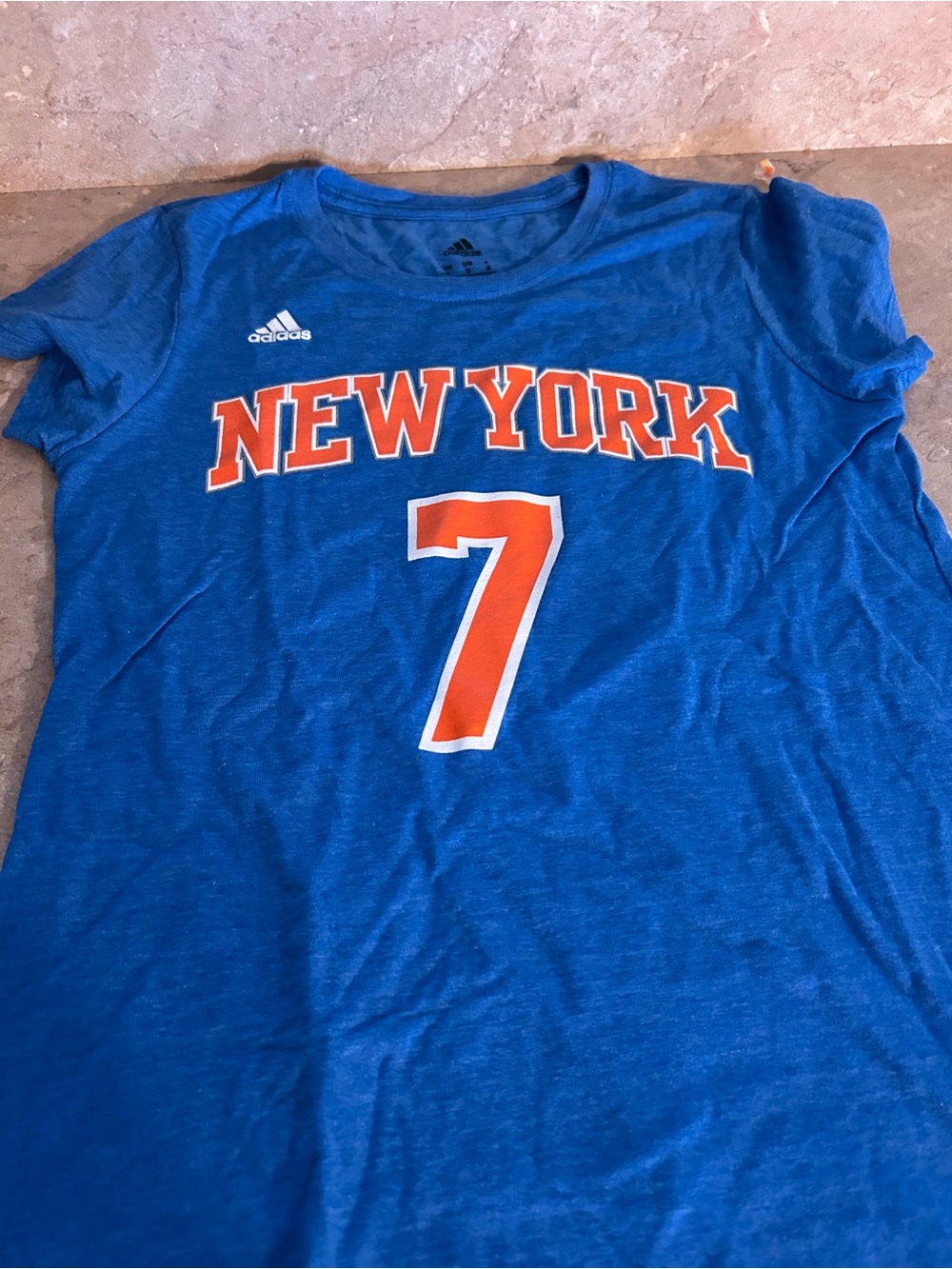 Adidas womens New York #7 Blue Tee